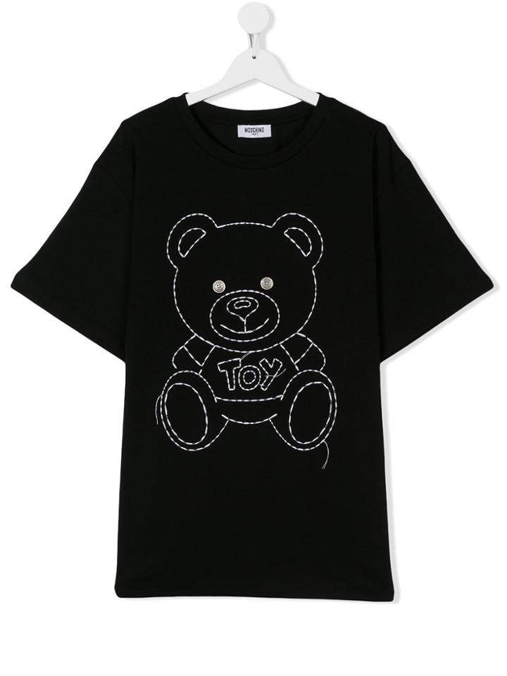 Moschino Kids Stitched Teddy T-shirt - Black