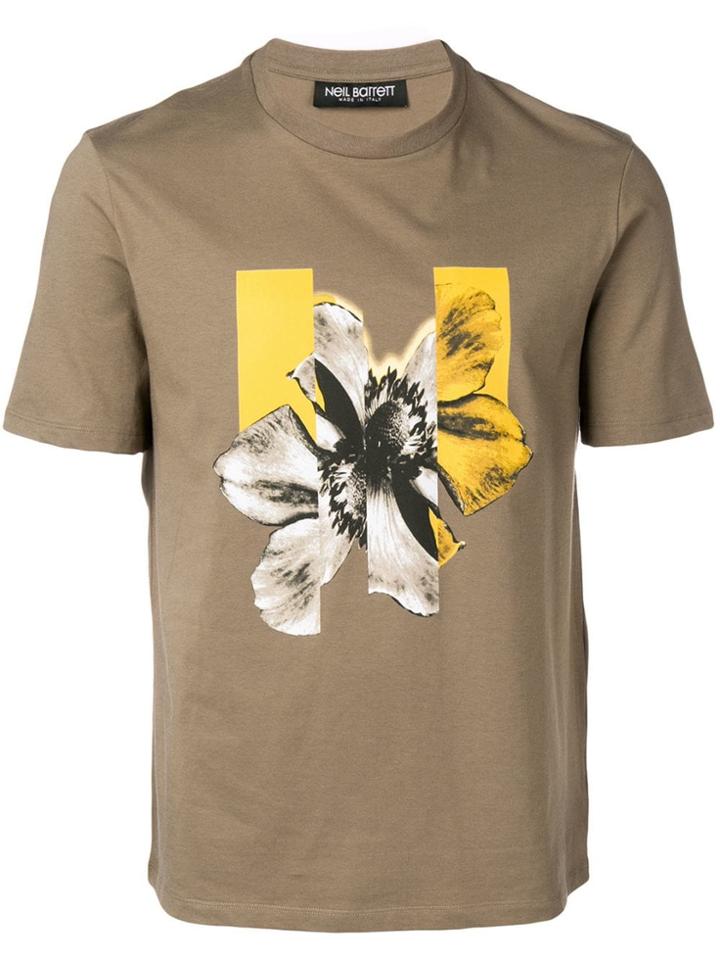 Neil Barrett Graphic T-shirt - Brown