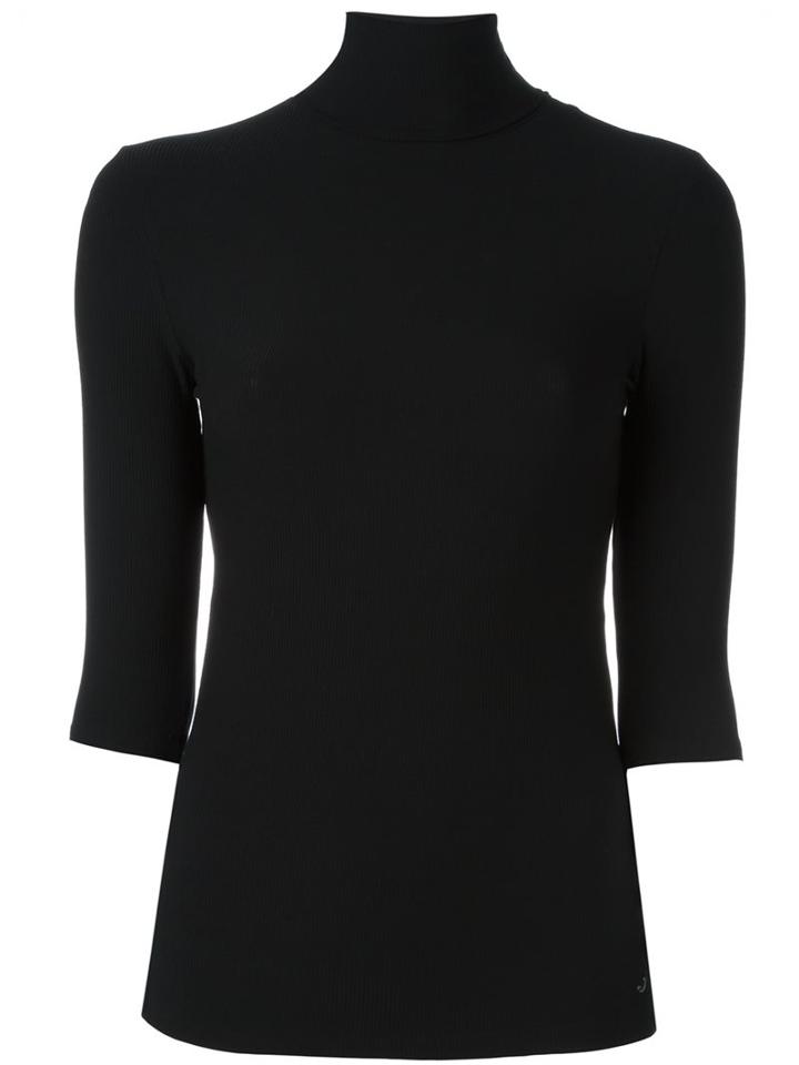 Jacob Cohen Three-quarters Sleeve Blouse, Women's, Size: Small, Black, Modal/spandex/elastane