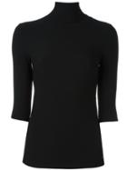 Jacob Cohen Three-quarters Sleeve Blouse, Women's, Size: Small, Black, Modal/spandex/elastane