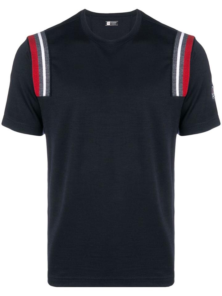 Z Zegna Contrast Stripe Detail T-shirt - Black