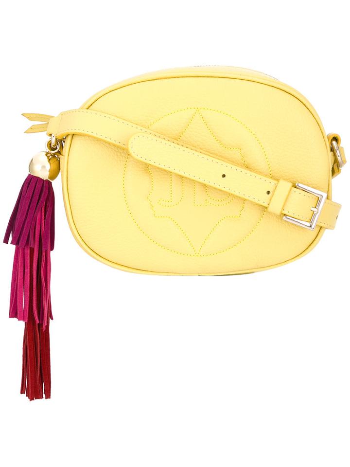 Sara Battaglia Sandy Crossbody Bag, Women's, Yellow/orange, Calf Leather/polyester