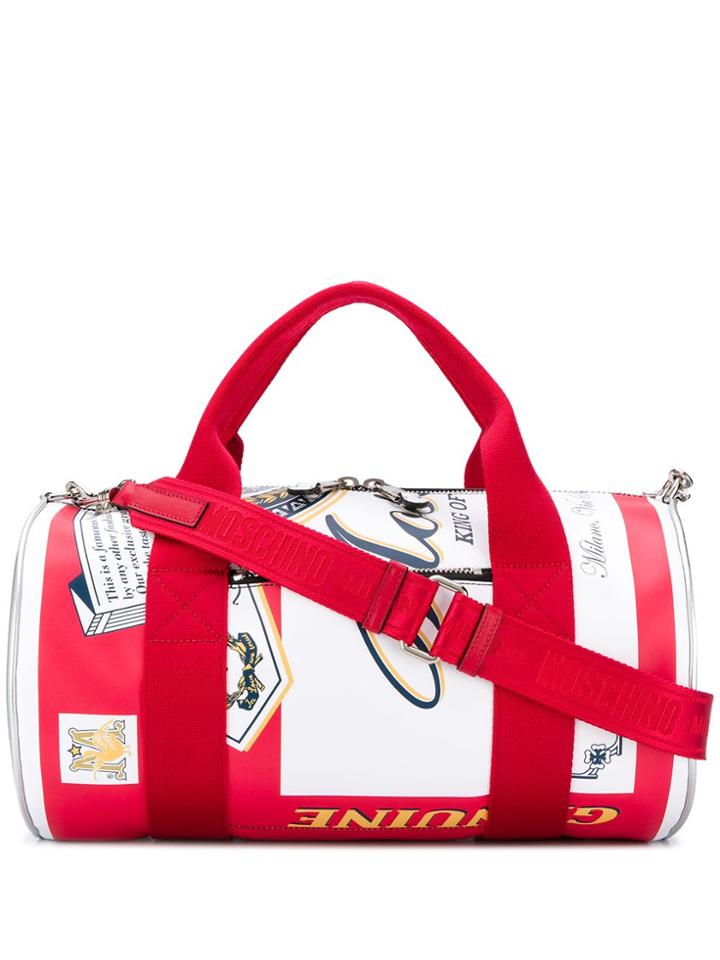 Moschino Can Printed Holdall - White