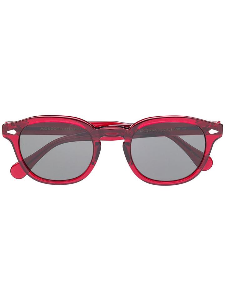 Moscot Round Frame Sunglasses - Red