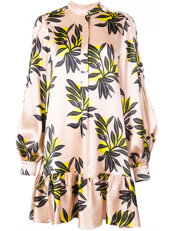 Roksanda Palm Print Dress - Nude & Neutrals