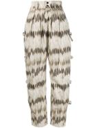 Isabel Marant High Waisted Tie-dye Trousers - Neutrals