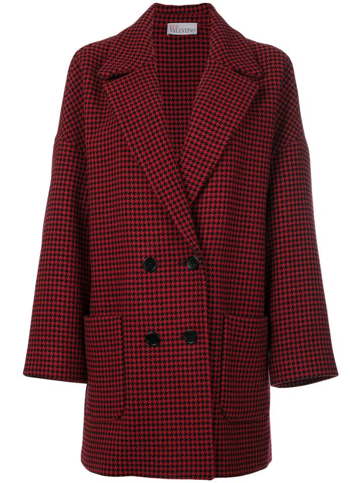 Red Valentino Houndstooth Coat - Multicolour