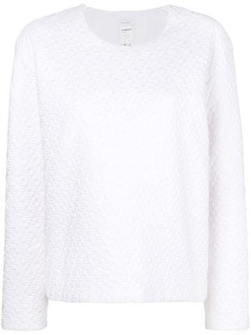 Jil Sander Vintage Textured Longsleeved Blouse - White