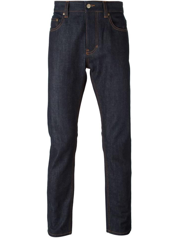 Ami Alexandre Mattiussi Slim Fit Jeans, Men's, Size: 32, Blue, Cotton