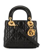 Christian Dior Pre-owned Mini Lady Dior Cannage 2way Bag - Black