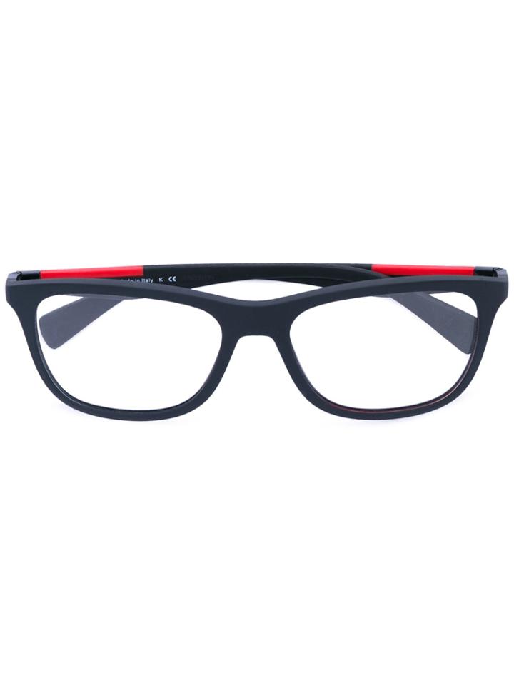 Prada Eyewear Rectangular Frame Glasses - Black