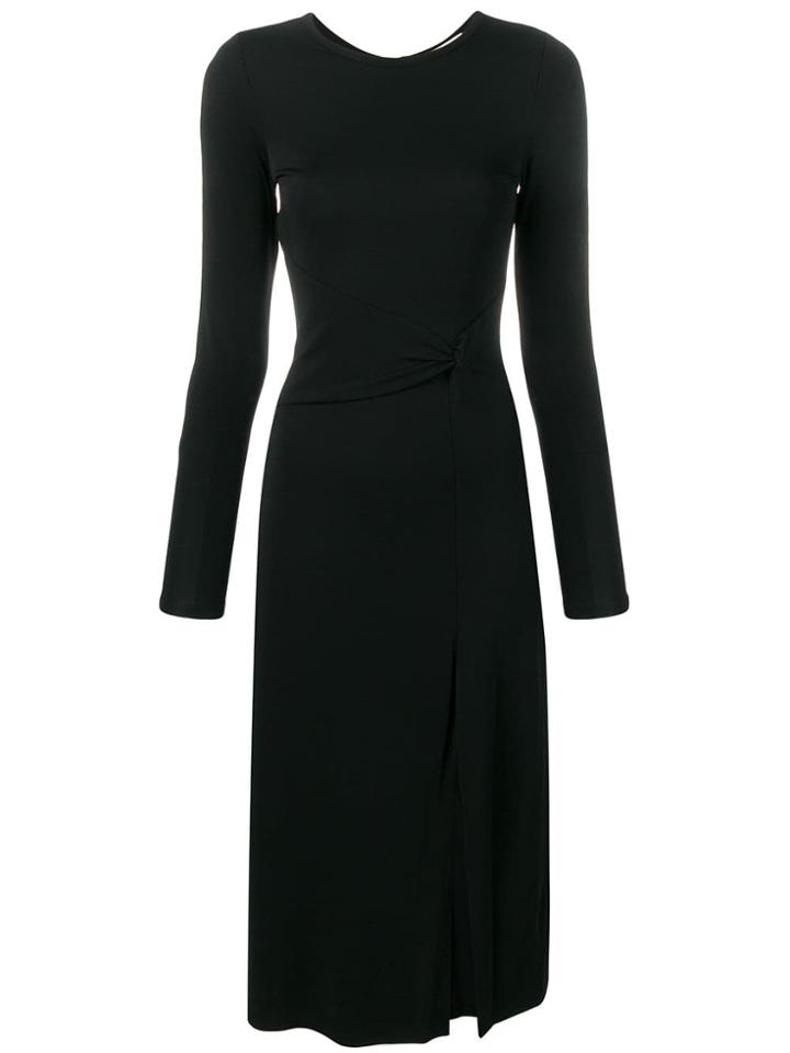 Michael Michael Kors Gathered Detail Fitted Dress - Black