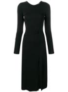 Michael Michael Kors Gathered Detail Fitted Dress - Black