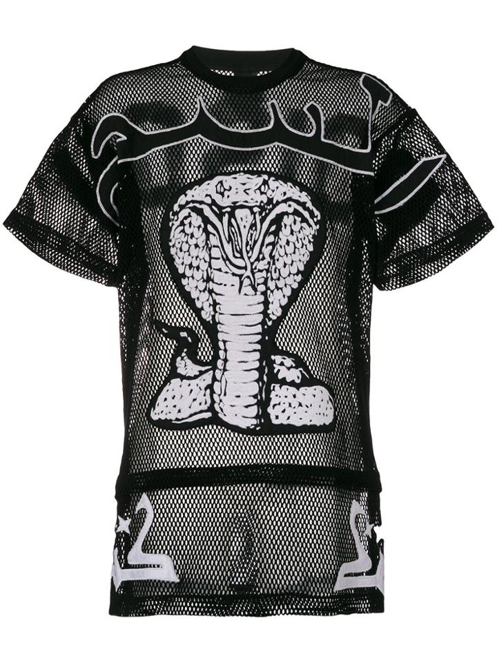 Ktz Cobra Embroidered Oversized T-shirt - Black
