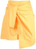 Derek Lam 10 Crosby Wrap Mini Skirt With Knot - Yellow
