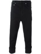 Neil Barrett Turn Up Cuff Jeans, Men's, Size: 33, Black, Cotton/polyurethane