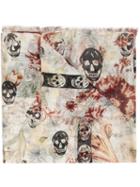 Alexander Mcqueen 'medieval Flower Skull' Scarf