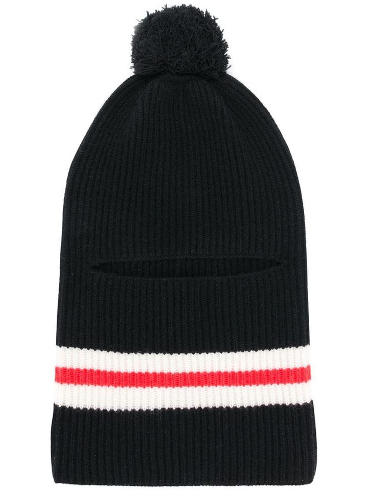 Cashmere In Love Pompom Urban Balaclava - Black
