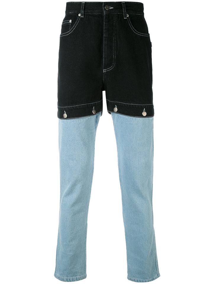 Christopher Shannon - Contrast Jeans - Men - Cotton - 32, Black, Cotton