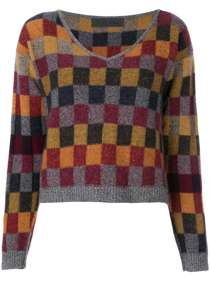 The Elder Statesman Checked Jumper - Multicolour