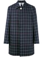 Thom Browne - Checked Midi Coat - Men - Silk/cotton/wool - 1, Blue, Silk/cotton/wool