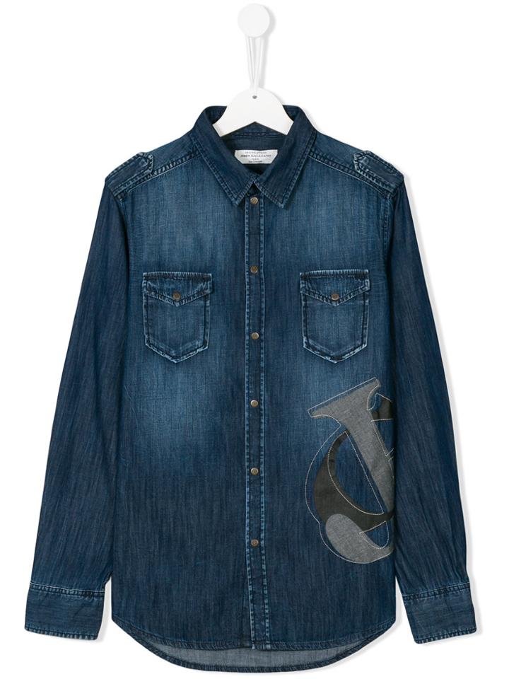 John Galliano Kids Denim Shirt - Blue