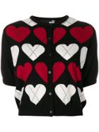 Love Moschino Short-sleeve Heart Cardigan - Black