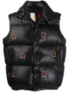 Hilfiger Collection Logo Crest Padded Vest Jacket - Black