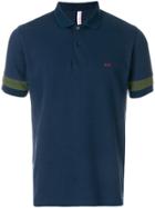 Sun 68 Stripe Sleeve Polo Shirt - Blue