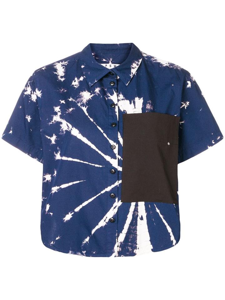 Proenza Schouler Pswl Tie Dye Poplin Shirt - Blue