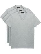 Prada Classic V-neck T-shirt Set - Grey