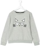 Karl Lagerfeld Kids Cat Print Sweatshirt, Girl's, Size: 16 Yrs, Grey