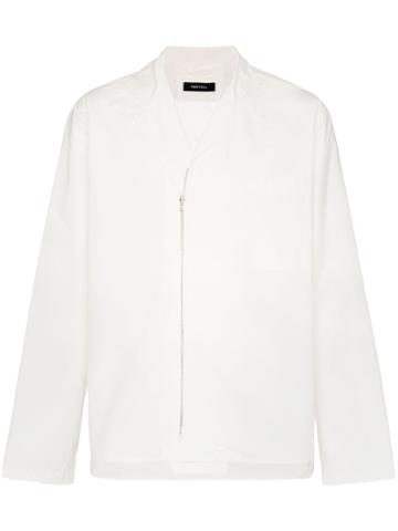 Portvel Zip-front Shirt - White