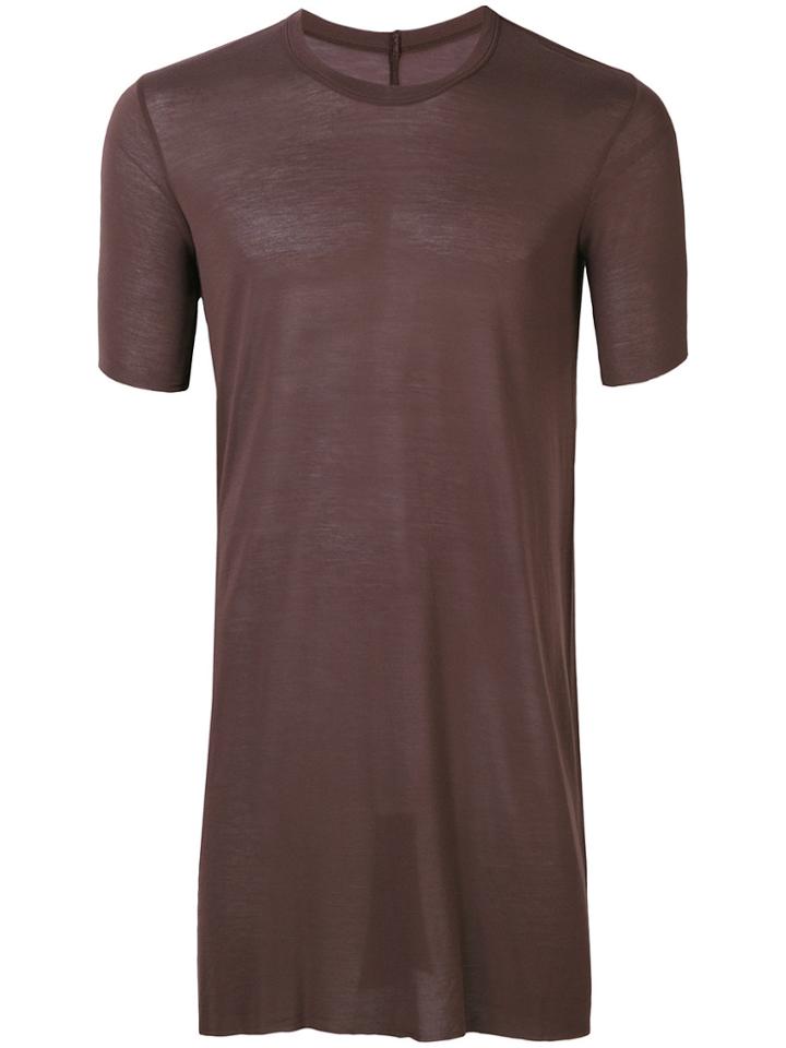 Rick Owens Long Line T-shirt - Brown