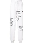 Selfmade By Gianfranco Villegas Hand-embroidered Track Pants - White