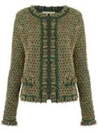 Cecilia Prado - Knit Cardigan - Women - Acrylic/lurex/spandex/elastane - G, Green, Acrylic/lurex/spandex/elastane