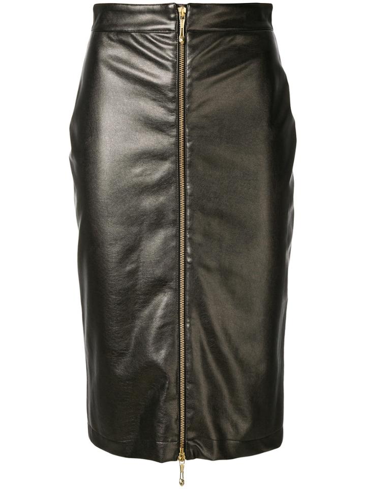 Just Cavalli Zipped Pencil Skirt - Brown
