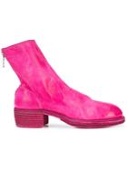Guidi Zipped Ankle Boots - Pink & Purple