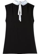 Sonia Rykiel Ruffled Trim Top - Blue