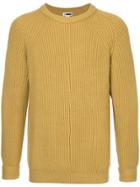 H Beauty & Youth Long-sleeve Fitted Sweater - Yellow & Orange