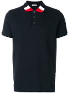 Moncler Tri-stripe Collar Polo Shirt - Blue