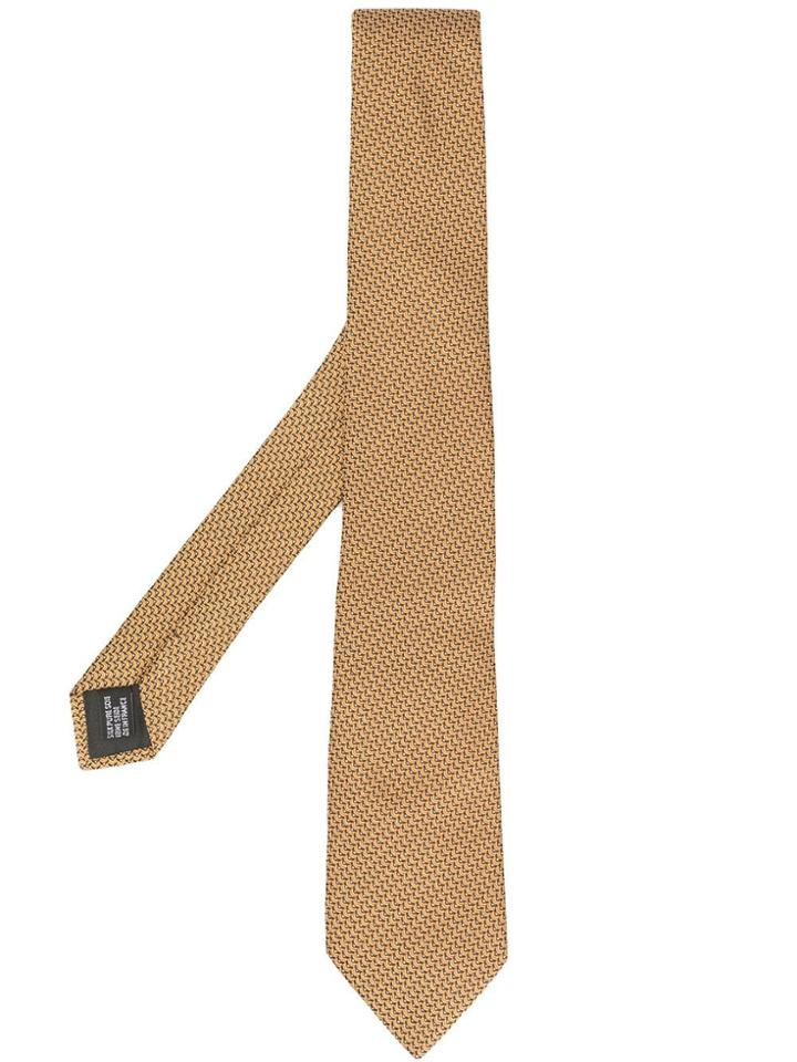 Lanvin Jacquard Tie - Yellow