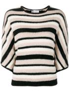 Lanvin Striped Sweater - Nude & Neutrals