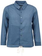 By Walid Drawstring Hem Shirt, Men's, Size: Large, Blue, Cotton