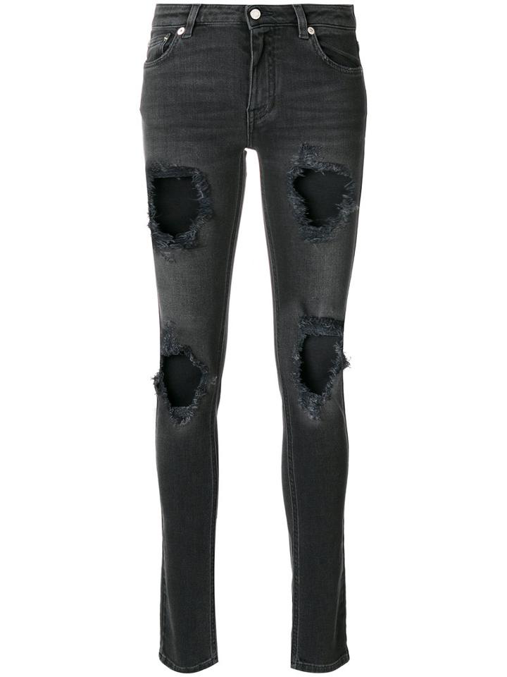 Givenchy - Jeans With Worn Effect - Women - Cotton/polyester/spandex/elastane - 38, Black, Cotton/polyester/spandex/elastane