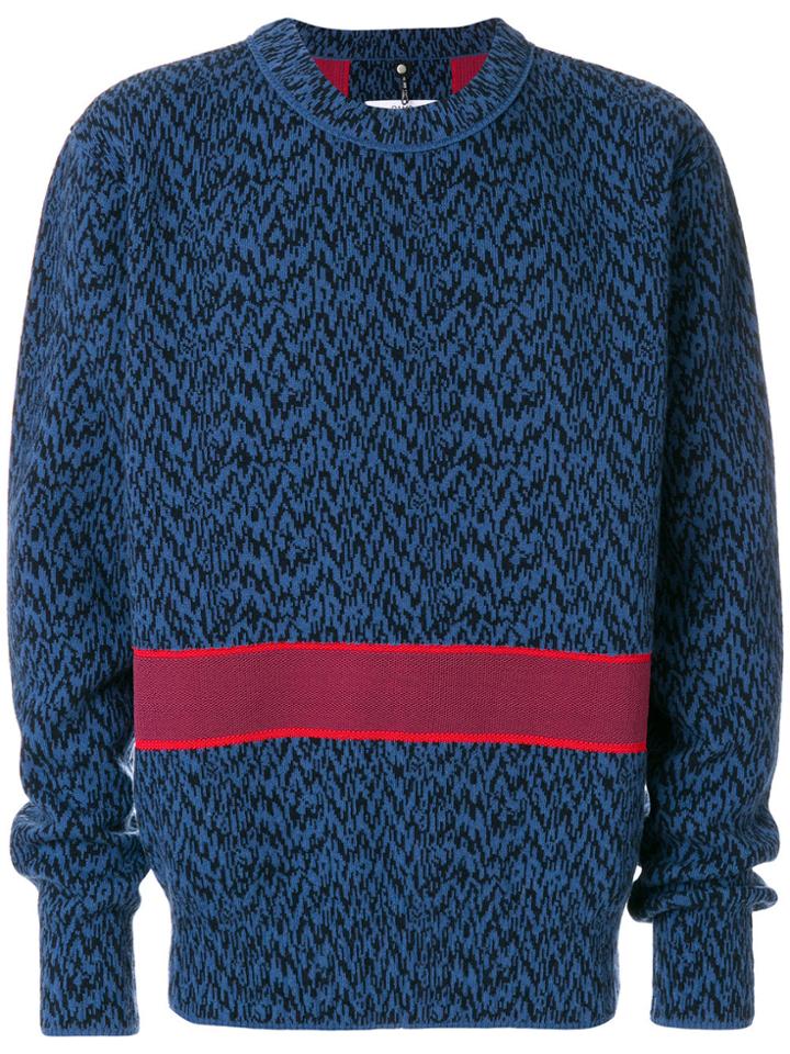 Oamc Embroidered Sweater - Blue