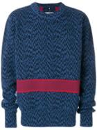 Oamc Embroidered Sweater - Blue
