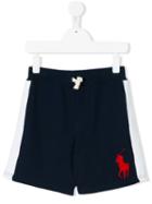 Ralph Lauren Kids - Logo Embroidered Sweat Shorts - Kids - Cotton - 4 Yrs, Blue