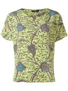 Etro Printed T-shirt, Women's, Size: 40, Green, Silk