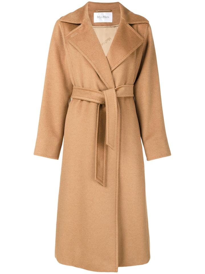 Max Mara - Drawstring Coat - Women - Viscose/camel Hair - 42, Brown, Viscose/camel Hair